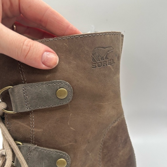 Sorel Joan of Arctic™ Leather Wedge Boot | Kettle Brown| Waterproof Size 9:5 - Picture 8 of 9